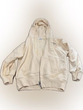 Zara Cream Hooded Zip Jacket
